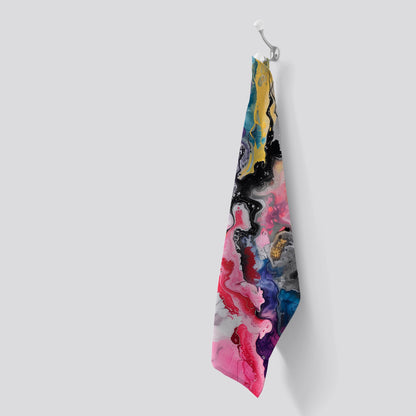 Explosive Colour Cascade Tea Towel