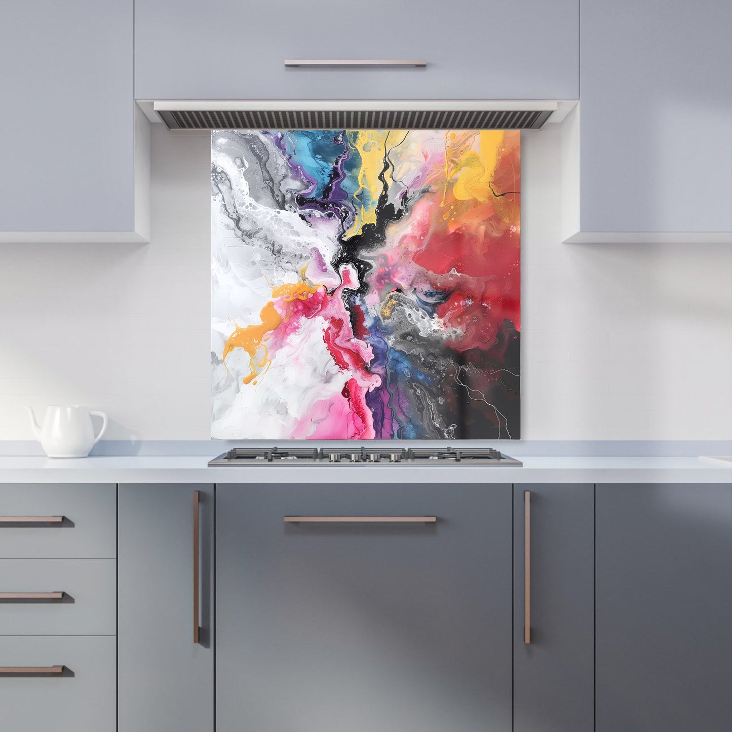 Explosive Colour Cascade Kitchen Splashback