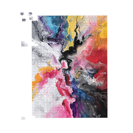 Explosive Colour Cascade Jigsaw Puzzle