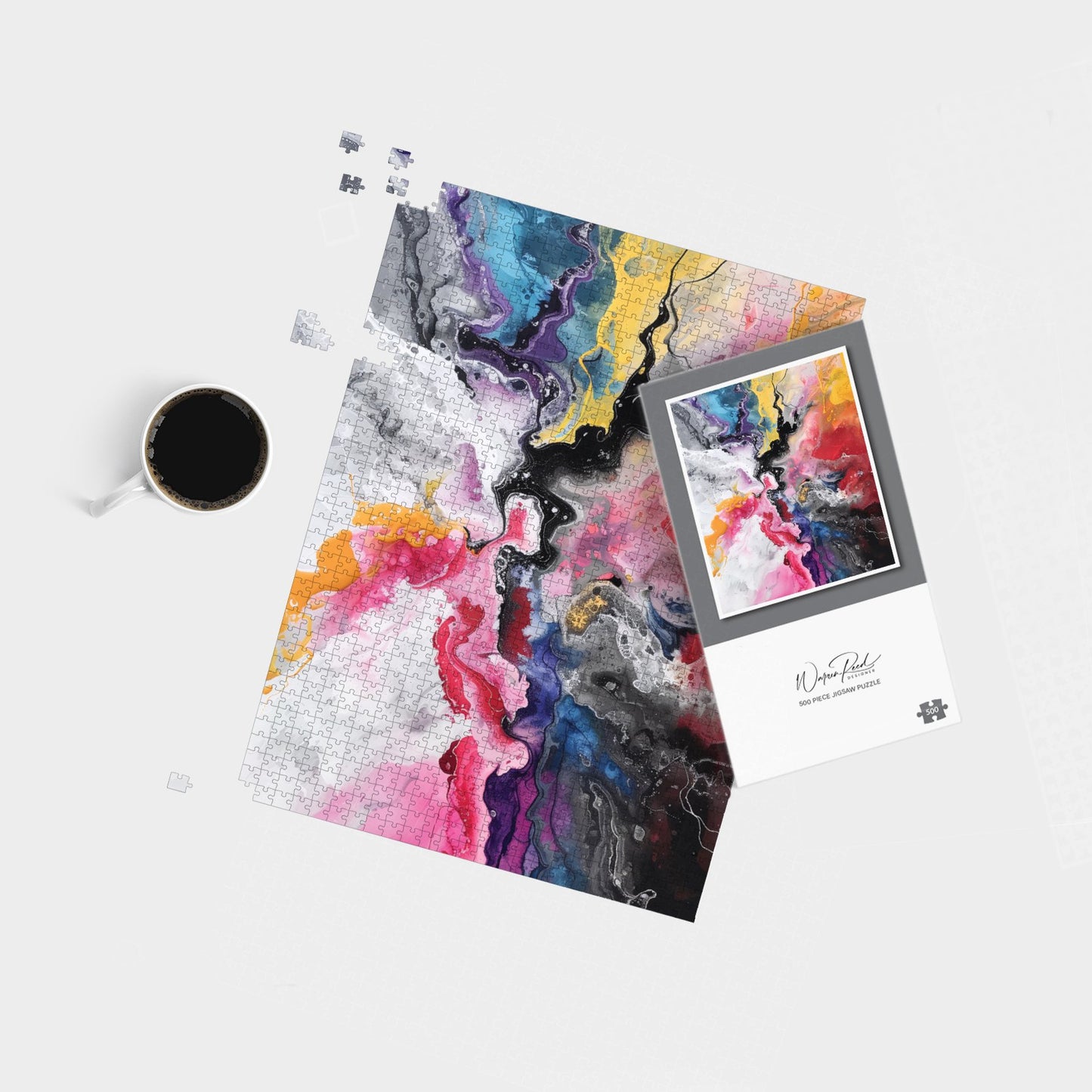 Explosive Colour Cascade Jigsaw Puzzle