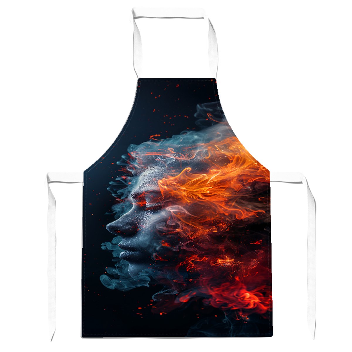 Fiery Mindscape: Portrait In Flames Apron