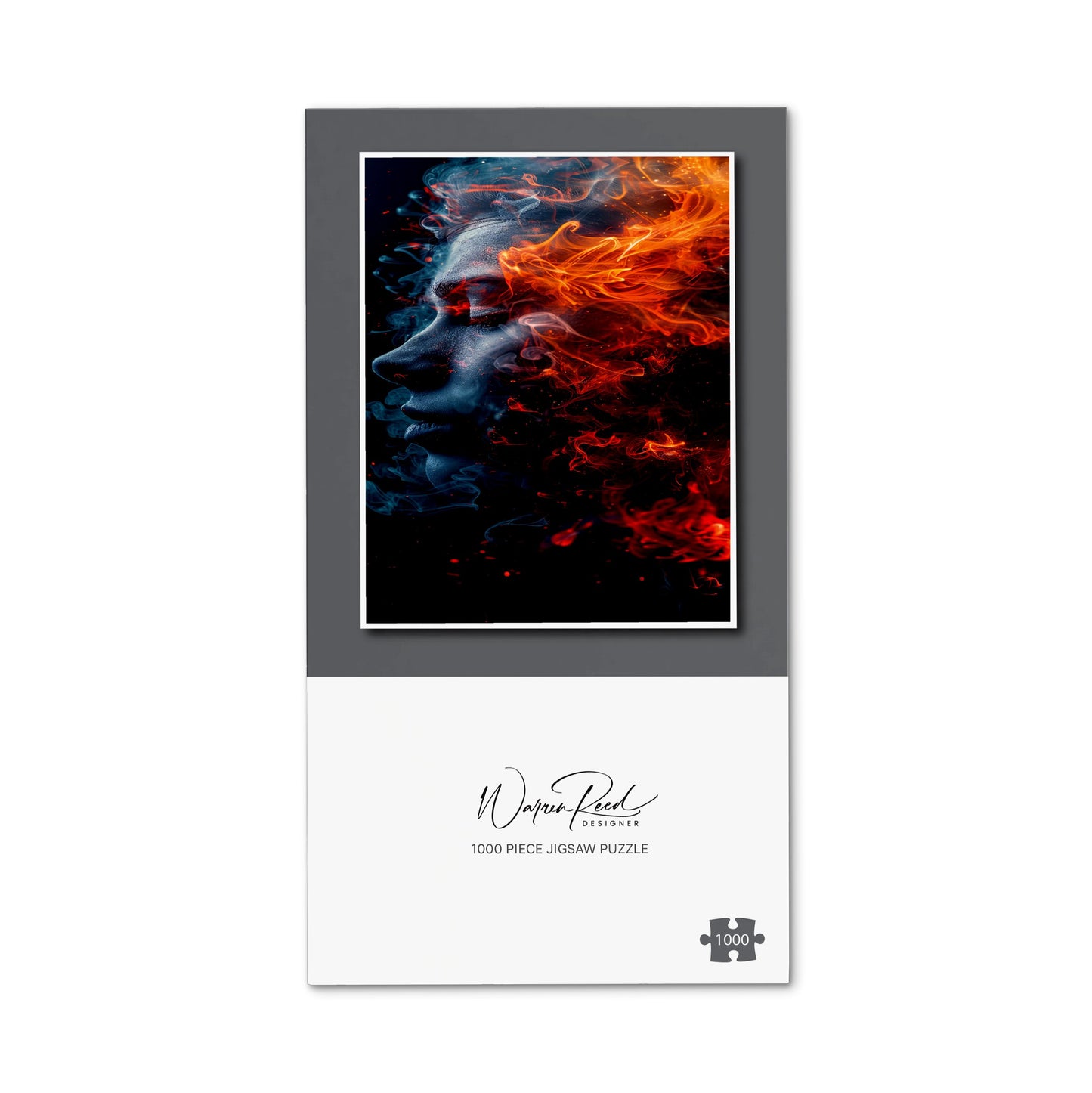 Fiery Mindscape: Portrait In Flames Jigsaw Puzzle