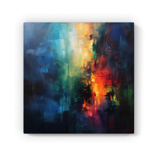 Colourful Chaos: Urban Dreamscape Canvas