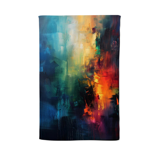 Colourful Chaos: Urban Dreamscape Tea Towel