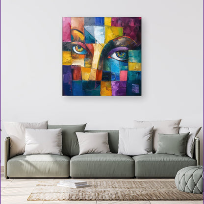 Fragmented Vision: Eyes Of The Soul Canvas