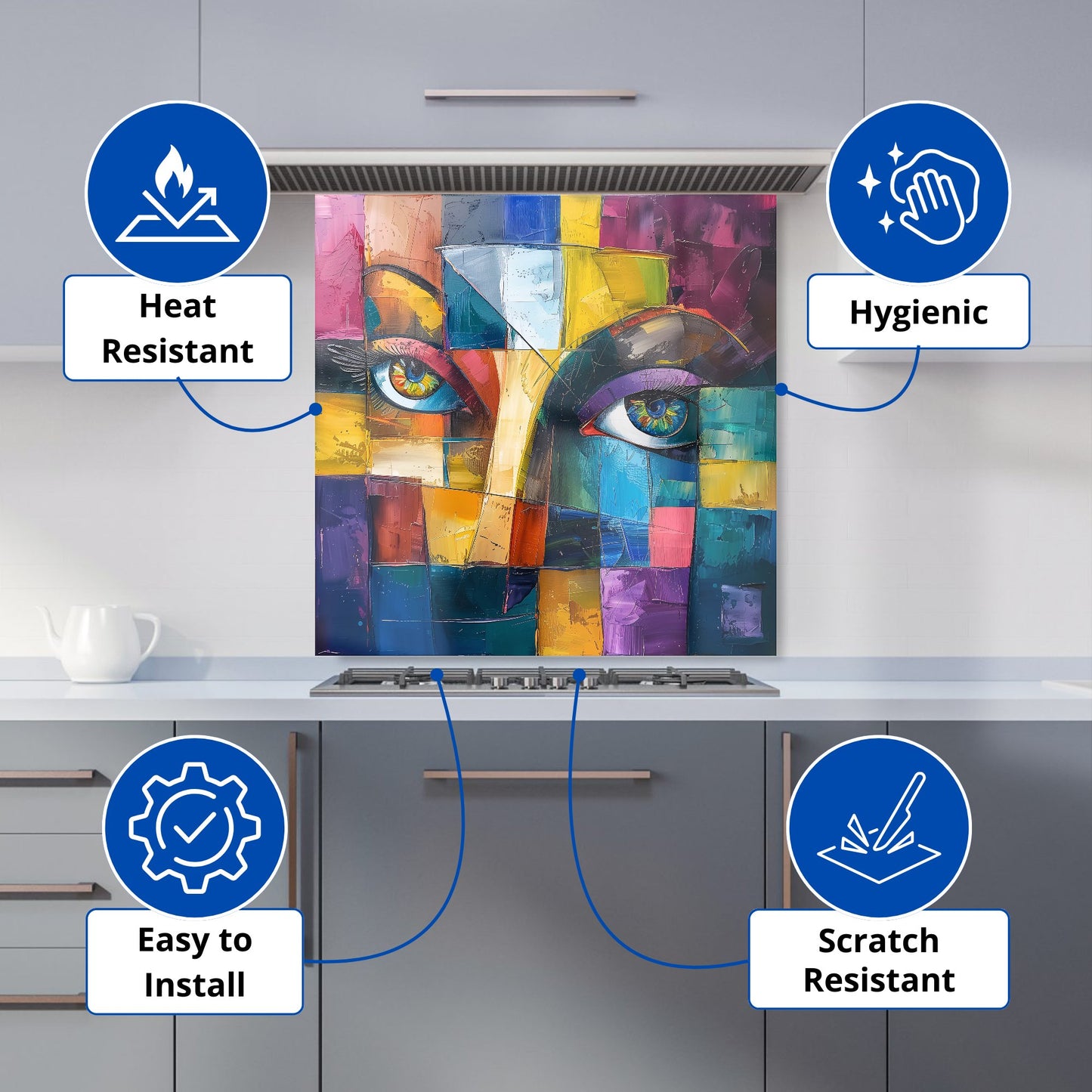 Fragmented Vision: Eyes Of The Soul Kitchen Splashback
