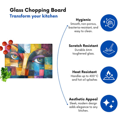 Fragmented Vision: Eyes Of The Soul Chopping Board