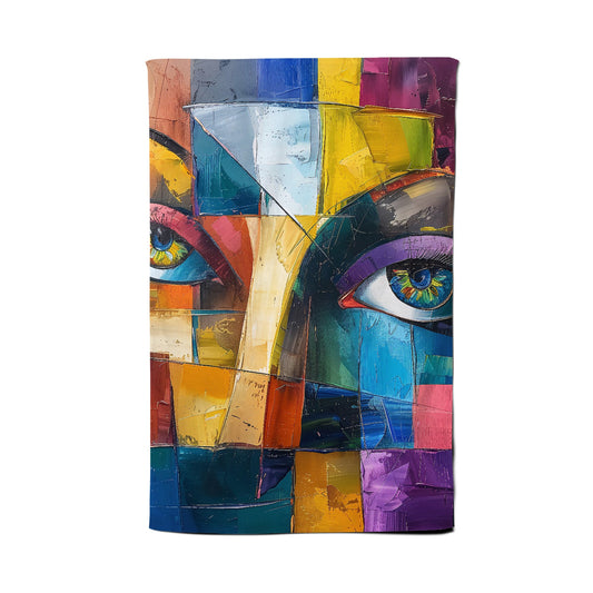 Fragmented Vision: Eyes Of The Soul Tea Towel
