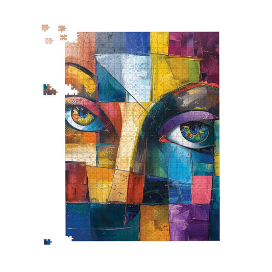 Fragmented Vision: Eyes Of The Soul Jigsaw Puzzle