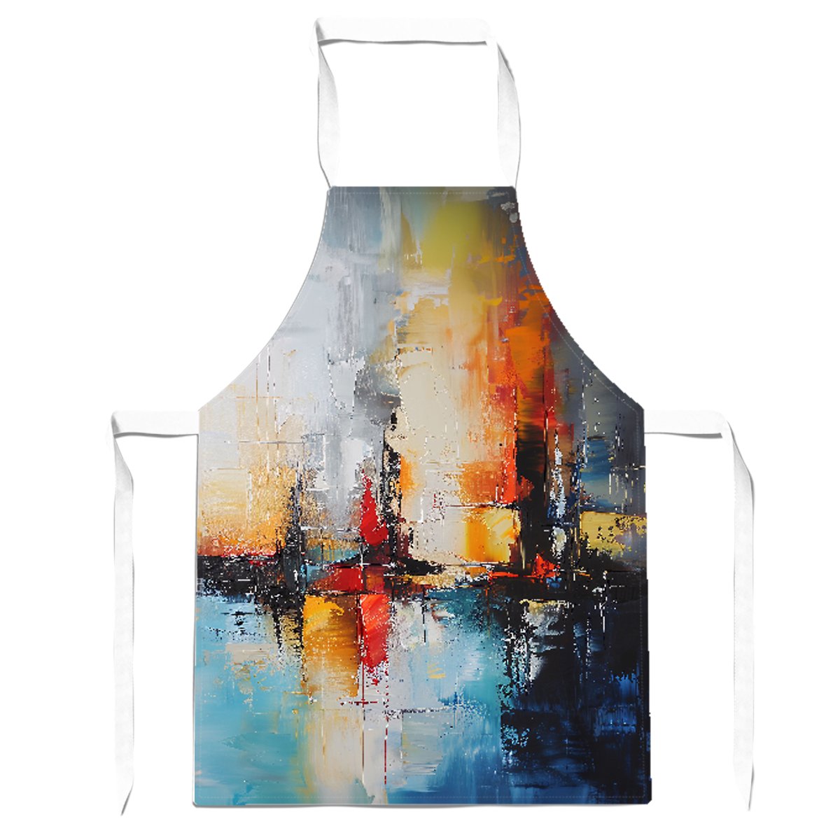 Reflective Splendour: City In Abstract Apron