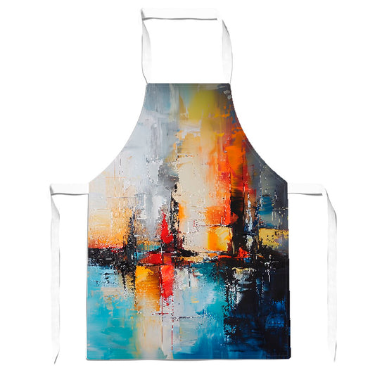 Reflective Splendour: City In Abstract Apron