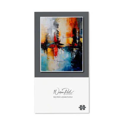 Reflective Splendour: City In Abstract Jigsaw Puzzle