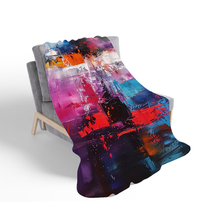 Vibrant Metropolis: A Palette Of Emotions Sherpa Blanket
