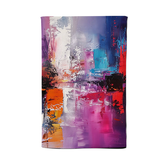 Vibrant Metropolis: A Palette Of Emotions Tea Towel