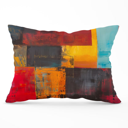 Golden Blocks Of Abstract Cushions