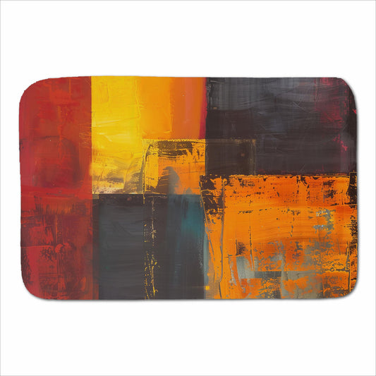Golden Blocks Of Abstract Sherpa Blanket