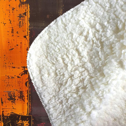 Golden Blocks Of Abstract Sherpa Blanket