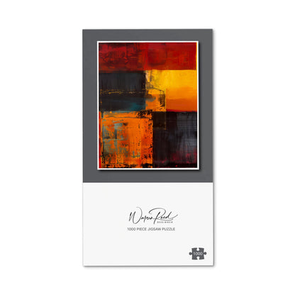 Golden Blocks Of Abstract Jigsaw Puzzle