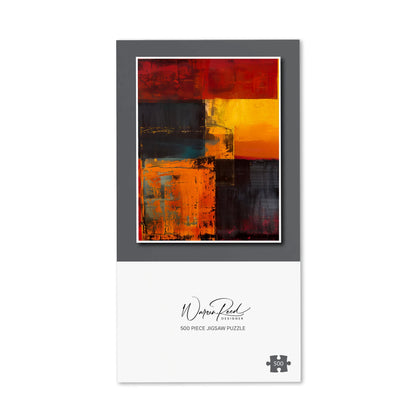 Golden Blocks Of Abstract Jigsaw Puzzle