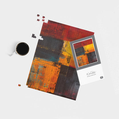 Golden Blocks Of Abstract Jigsaw Puzzle