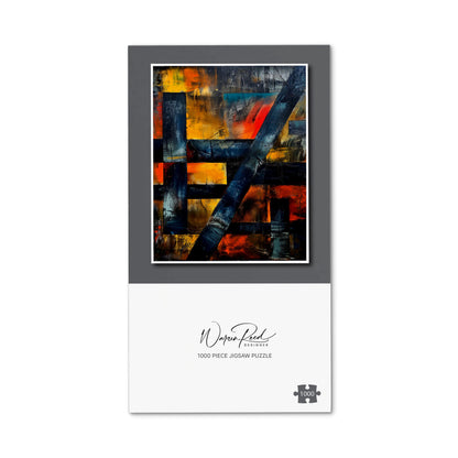 Geometric Interplay: Abstract Patterns Jigsaw Puzzle