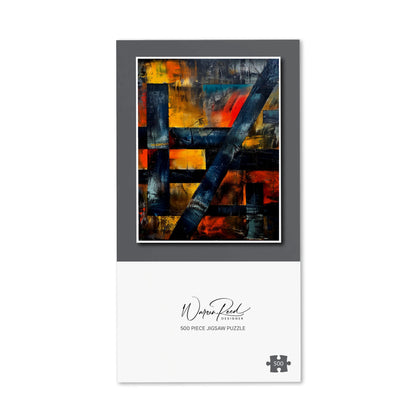 Geometric Interplay: Abstract Patterns Jigsaw Puzzle