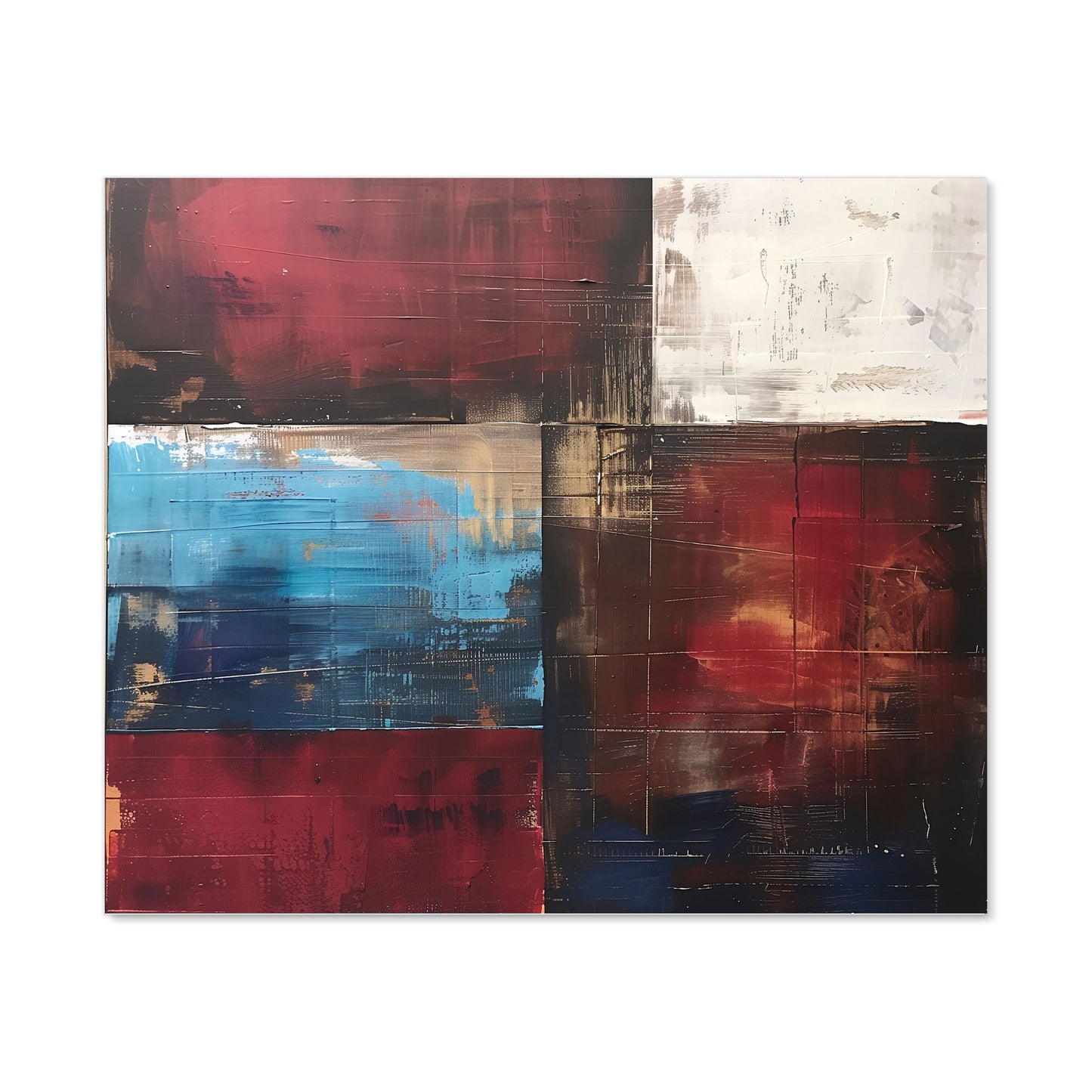 Rustic Harmony In Bold Colours Kitchen Splashback