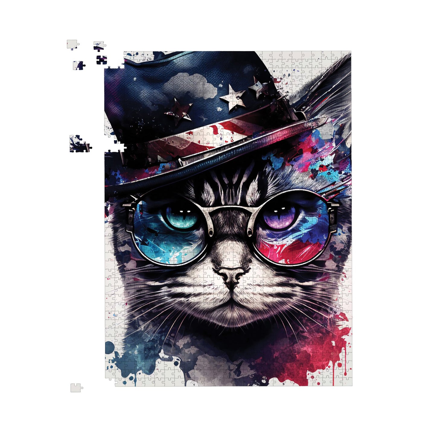 Splashart American Short Haired Cat Jigsaw Puzzle