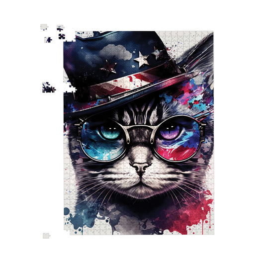 Splashart American Short Haired Cat Jigsaw Puzzle