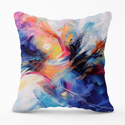 Serene Explosion: Calm Amidst Colours Cushions