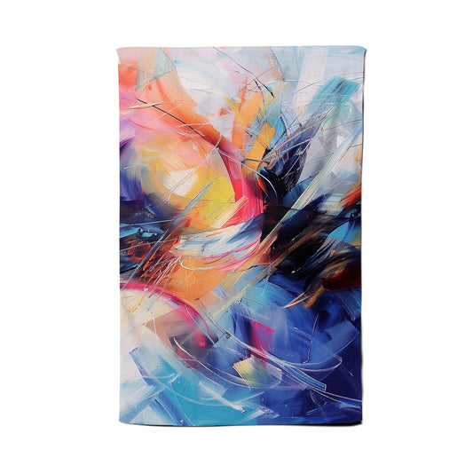 Serene Explosion: Calm Amidst Colours Tea Towel