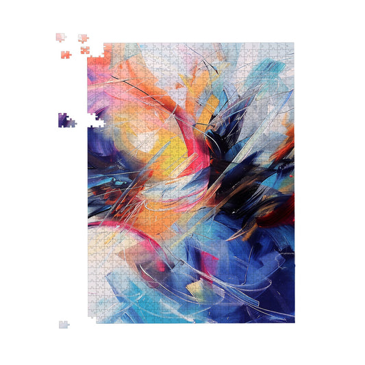 Serene Explosion: Calm Amidst Colours Jigsaw Puzzle
