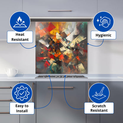 Dynamic Chaos: Energy Unleashed Kitchen Splashback