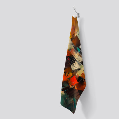 Dynamic Chaos: Energy Unleashed Tea Towel