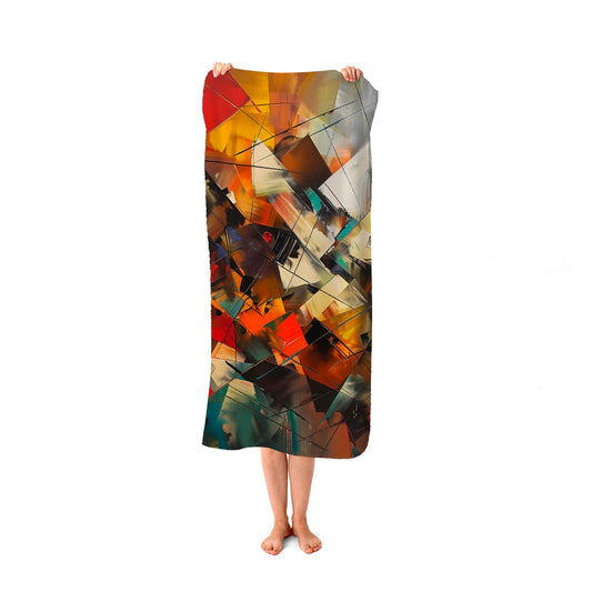 Dynamic Chaos: Energy Unleashed Beach Towel