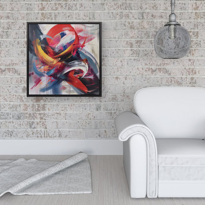 Swirling Symphony Of Colours Framed Canvas