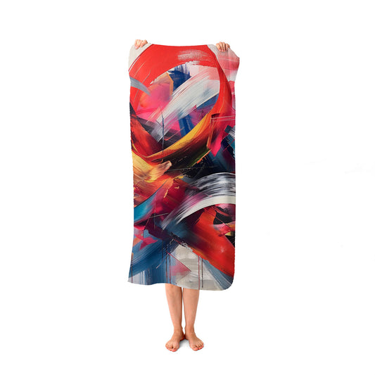 Swirling Symphony Of Colours Beach Towel