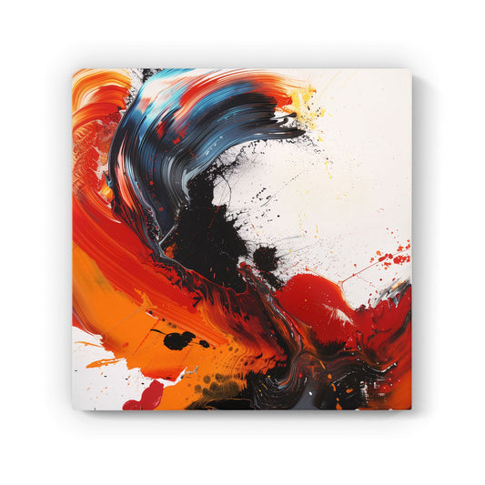 Fiery Waves: Abstract Motion Canvas