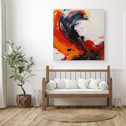 Fiery Waves: Abstract Motion Canvas