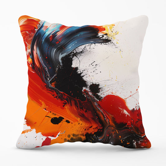 Fiery Waves: Abstract Motion Cushions