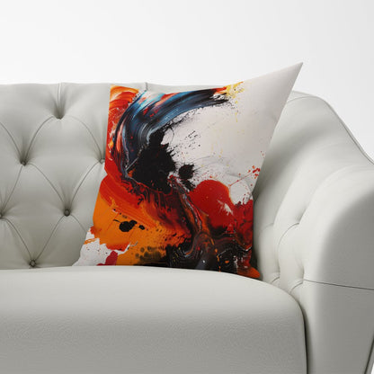 Fiery Waves: Abstract Motion Cushions