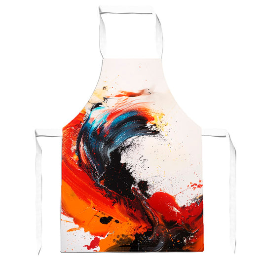 Fiery Waves: Abstract Motion Apron