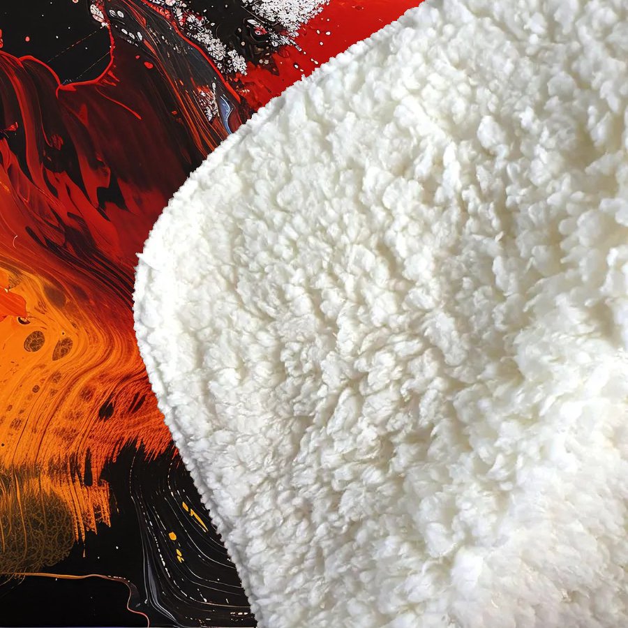 Fiery Waves: Abstract Motion Sherpa Blanket