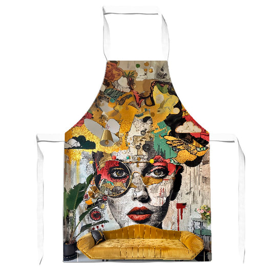 Abstract Face Behind Sofa Apron