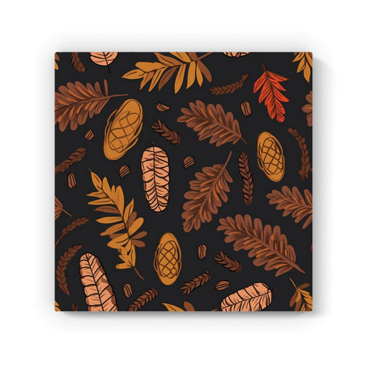 Autumn Leaves And Pinecones Canvas