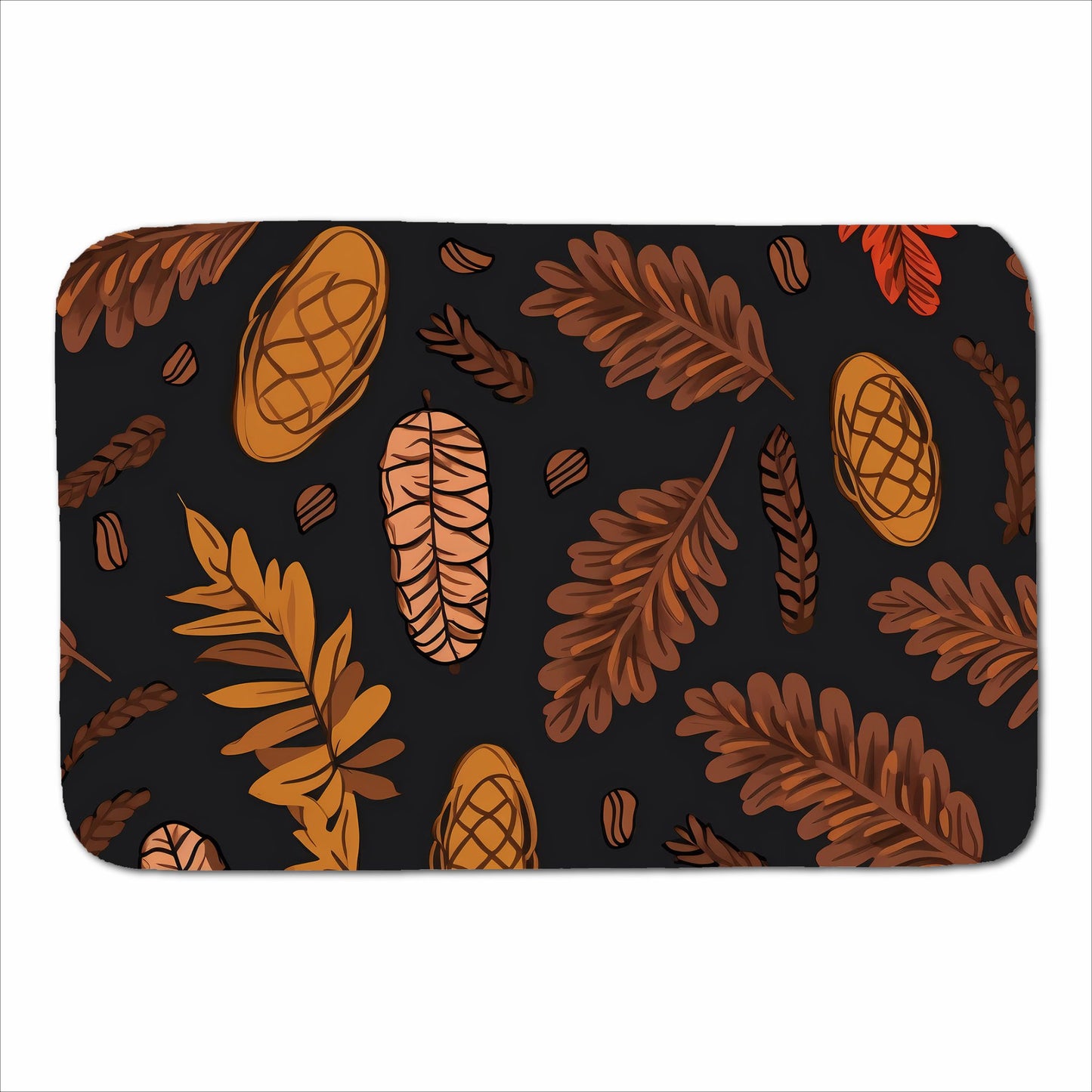 Autumn Leaves And Pinecones Sherpa Blanket