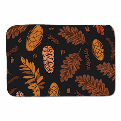 Autumn Leaves And Pinecones Sherpa Blanket