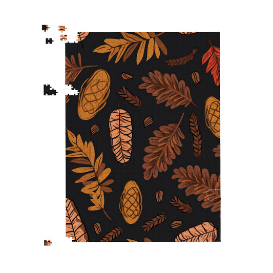 Autumn Leaves And Pinecones Jigsaw Puzzle