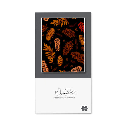 Autumn Leaves And Pinecones Jigsaw Puzzle
