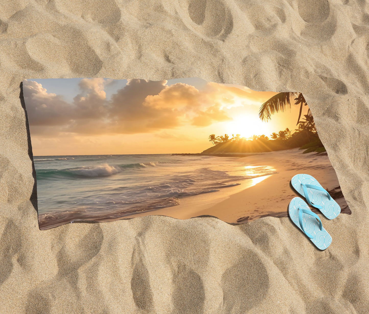 Sunrise In Paradise Beach Towel